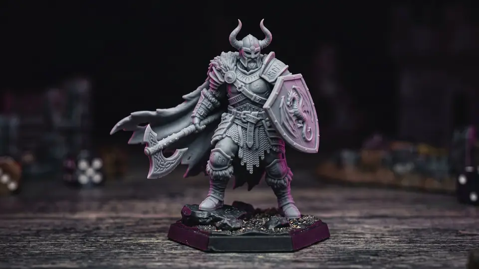 28 mm fantasy miniature printed in resin